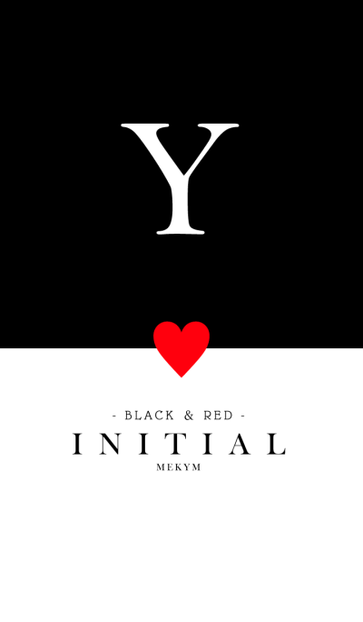 INITIAL Y -BLACK&RED-