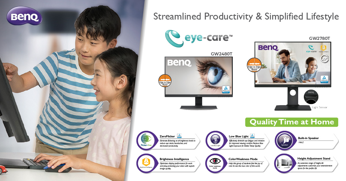 BenQ EyeCare Monitor For Home Based Learning Parenting Times