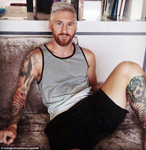 See Lionel Messi's new blonde hairstyle (photo)