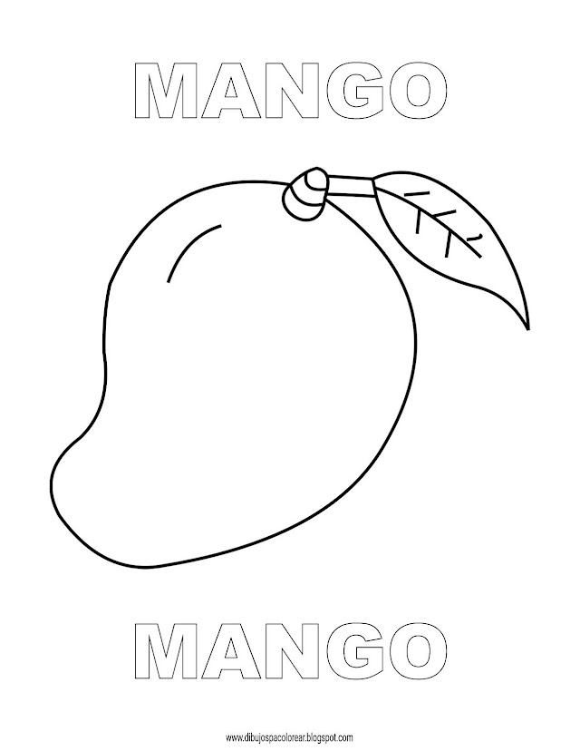 Dibujos Inglés - Español con M: Mango - Mango