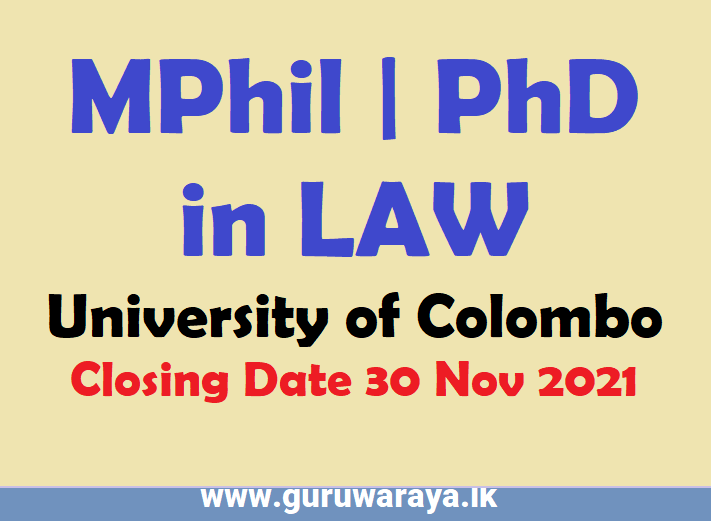 MPhil , PhD in LAW