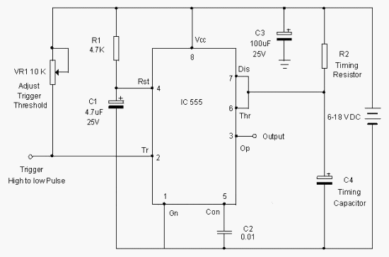 IC 555 Design Note | Electronic Circuits Diagram