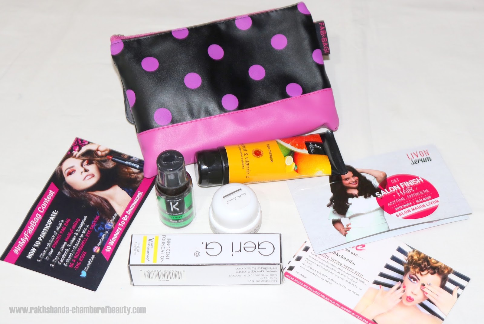 August 2016 Fab Bag review, price details