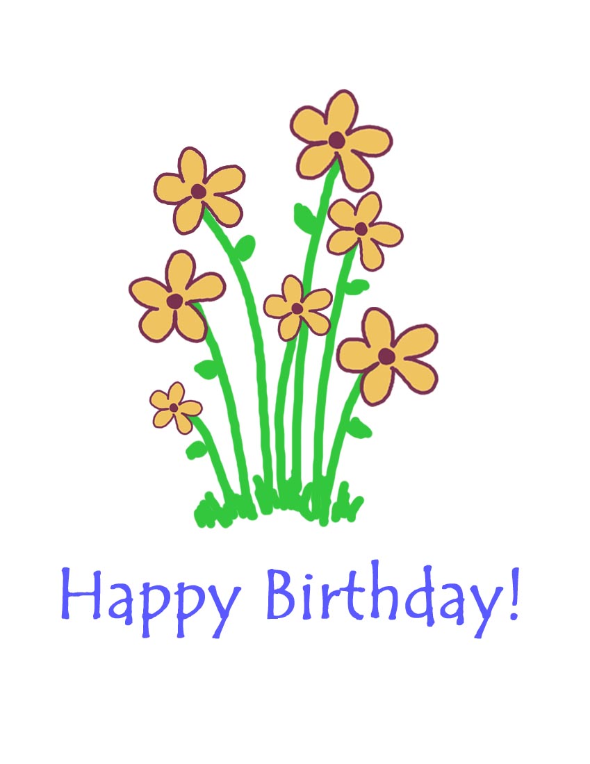 Cards By Clark: Lucy - Birthday Flowers!