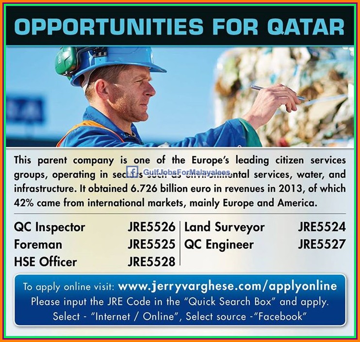 Qatar Job Opportunities Gulf Jobs for Malayalees