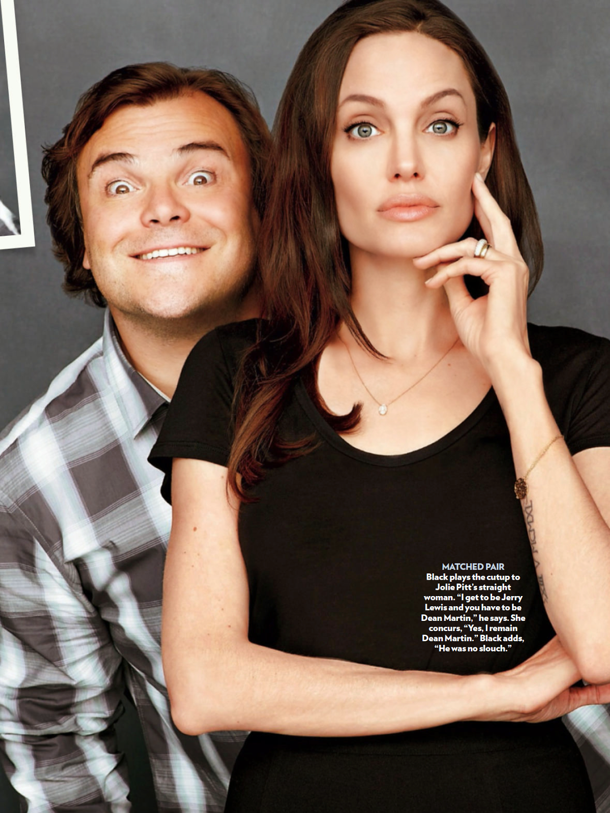 Angelina Jolie e Jack Black concedem entrevista para a revista People