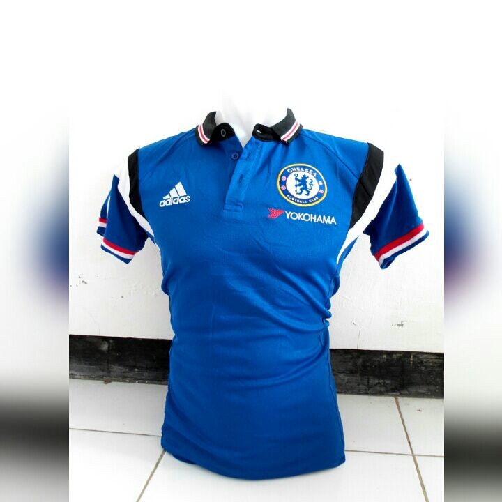 Jual baju polo bola klub Chelsea warna biru terbaru musim 