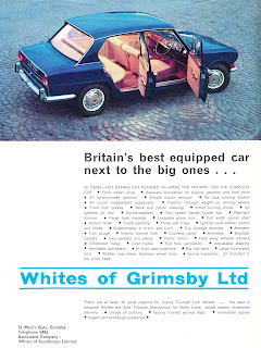 Triumph 1300 advert by Whites of Grimsby Ltd