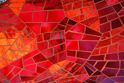 Mosaic of Red Glass
