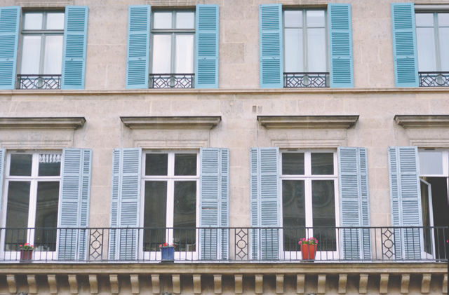 Pastel shutters in Paris