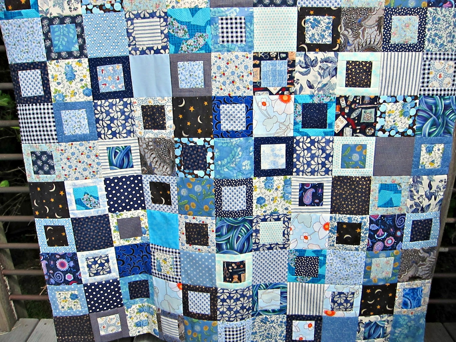 The Quilting Violinist A Blue Quilt Top