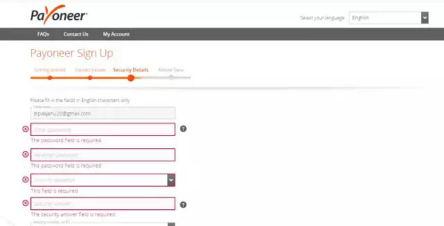 how to create payoneer account in nepal
