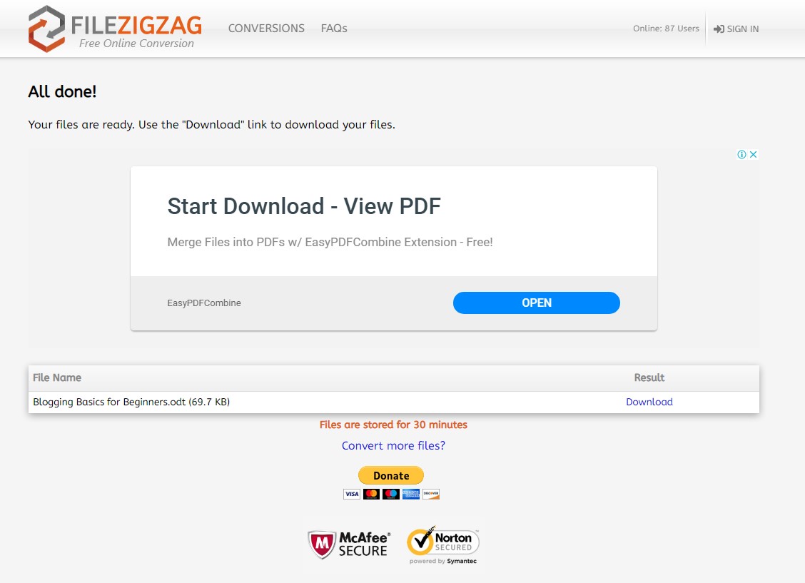 How to convert PDF Files to ODT Files