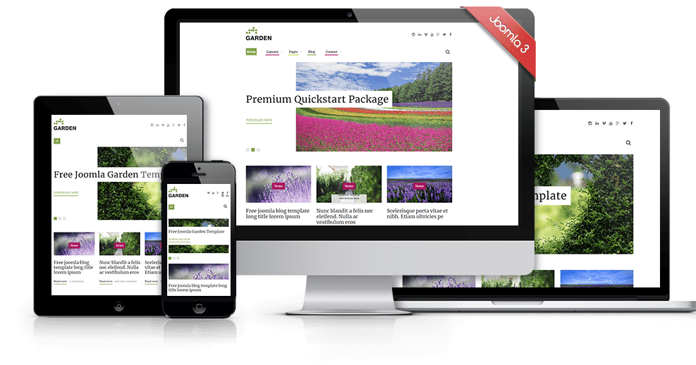Garden Template Joomla 3.X Free Template joomla 4