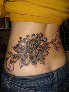 Black Flower Tattoo Designs . Girls Tattoo on Body . Females Body Tattoo . black flower tattoo for girls girls flowers tattoos 