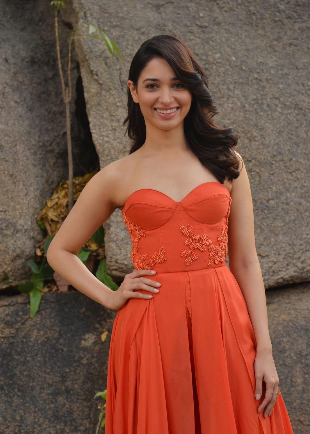 High Quality Bollywood Celebrity Pictures Tamannaah Bhatia Looks Super Sexy In A Orange