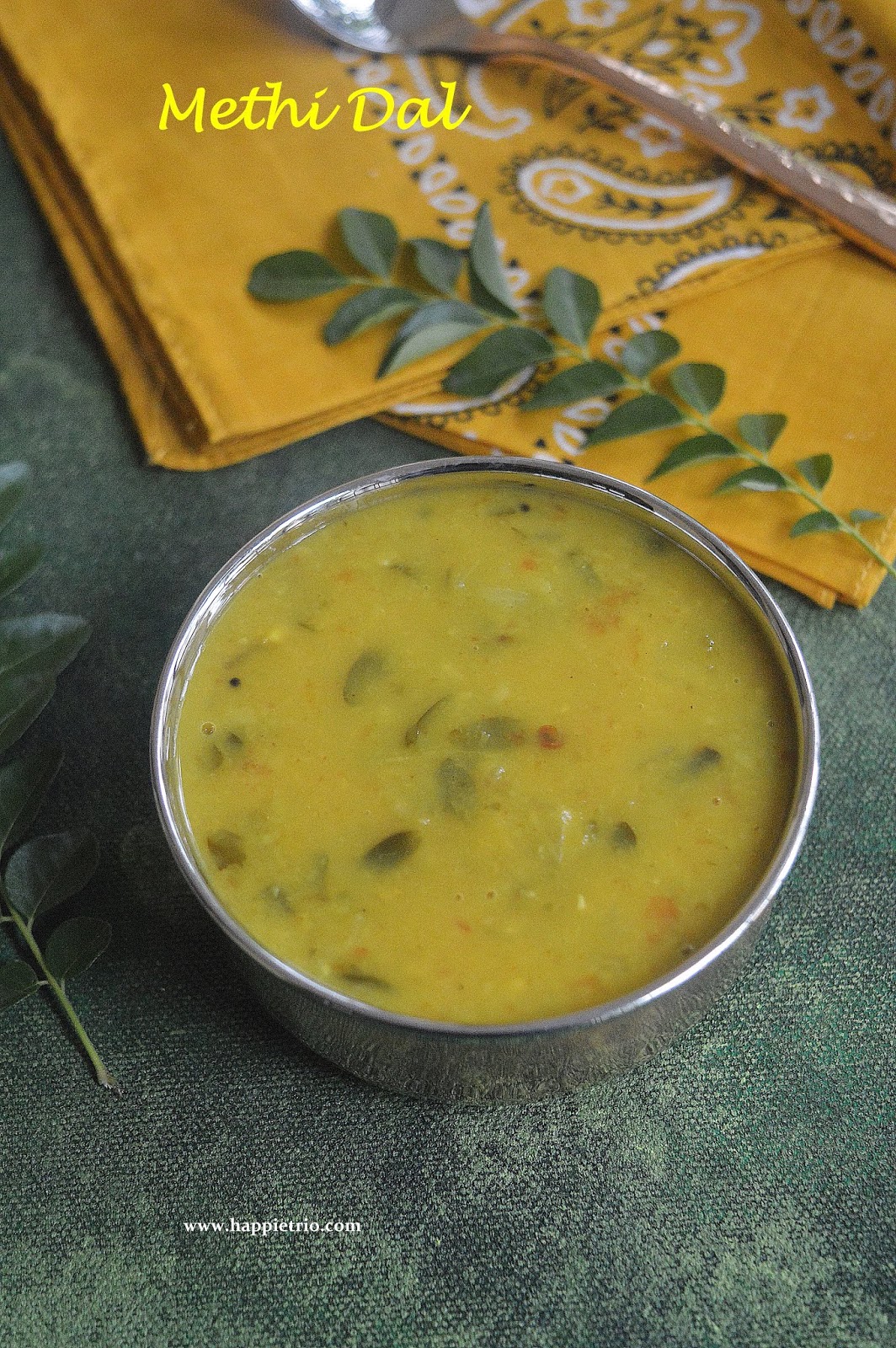 Methi Dal Recipe | Dal with Fenugreek Leaves | Vendhya Keerai Paruppu ...