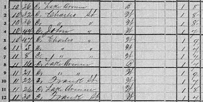 1901 census of Canada, Ontario, district 81, sub-district 2-2, schedule 2, p. 3, lines 1-12; RG 31; digital images, Library and Archives Canada, Library and Archives Canada (www.bac-lac.gc.ca : accessed 20 Feb 2021).