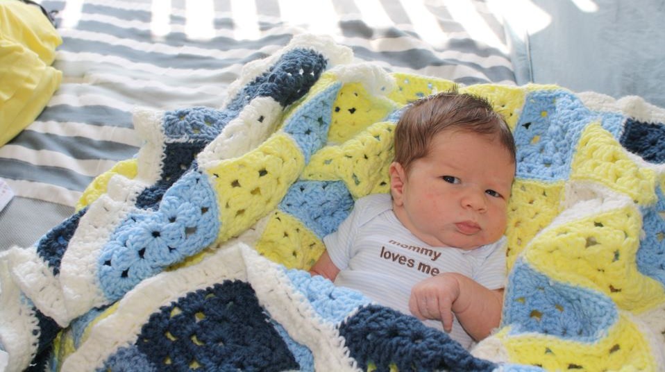 Homemade crafts by Kathleen Blanket for little Dylan