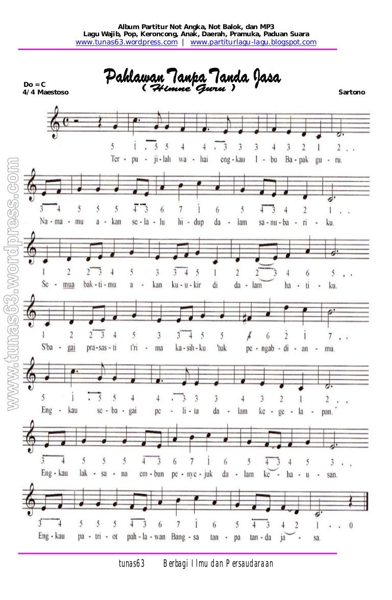 partitur lagu daerah wood scribd indo