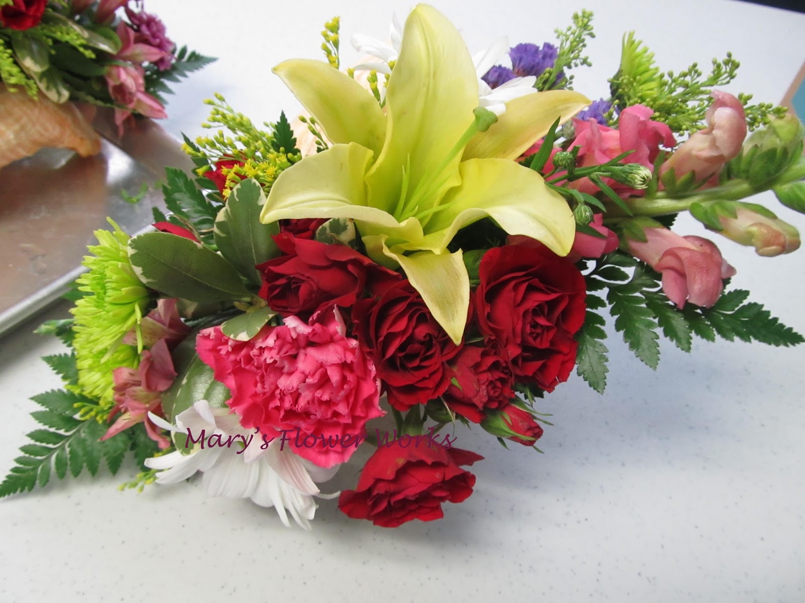 Conch Shell Roses Mary's Flower Works: Not so contrary...