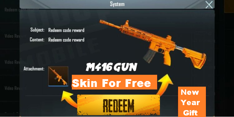 Redeem M416 Gun Skin for Free with Offer Code