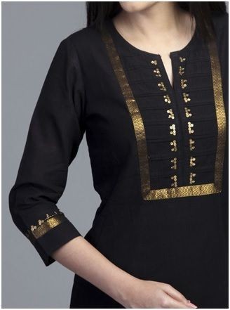 Featured image of post Black Kurti Patterns : Simple and easy kurti patterns are listed here.