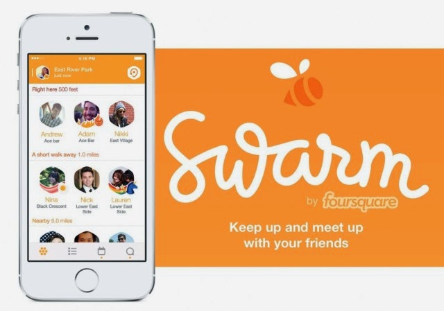 Swarm App, Foursquare, Swarm App successor to Foursquare, Swarm App for iOS, Swarm App for Android, Swarm available, free apps, 