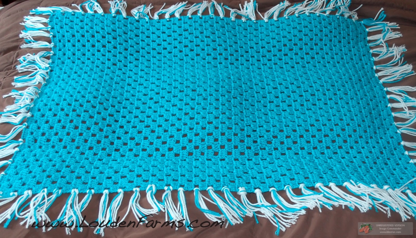 6LittleChickies Life on Louden Farms 'Tiffany Box' Blue Baby Blanket