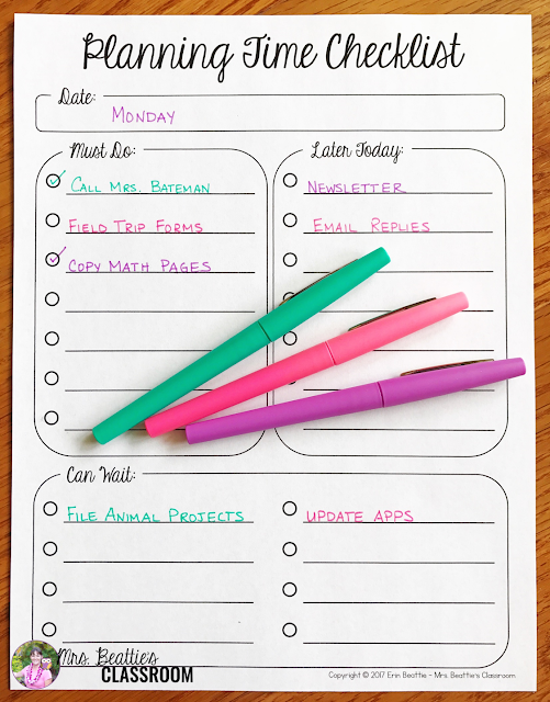 Your teacher planning time is short, and the list of tasks needing your attention is long. Check out these suggestions for making the most of your non-teaching planning time, and grab an exclusive free Planning Time Checklist to help you get organized today!
