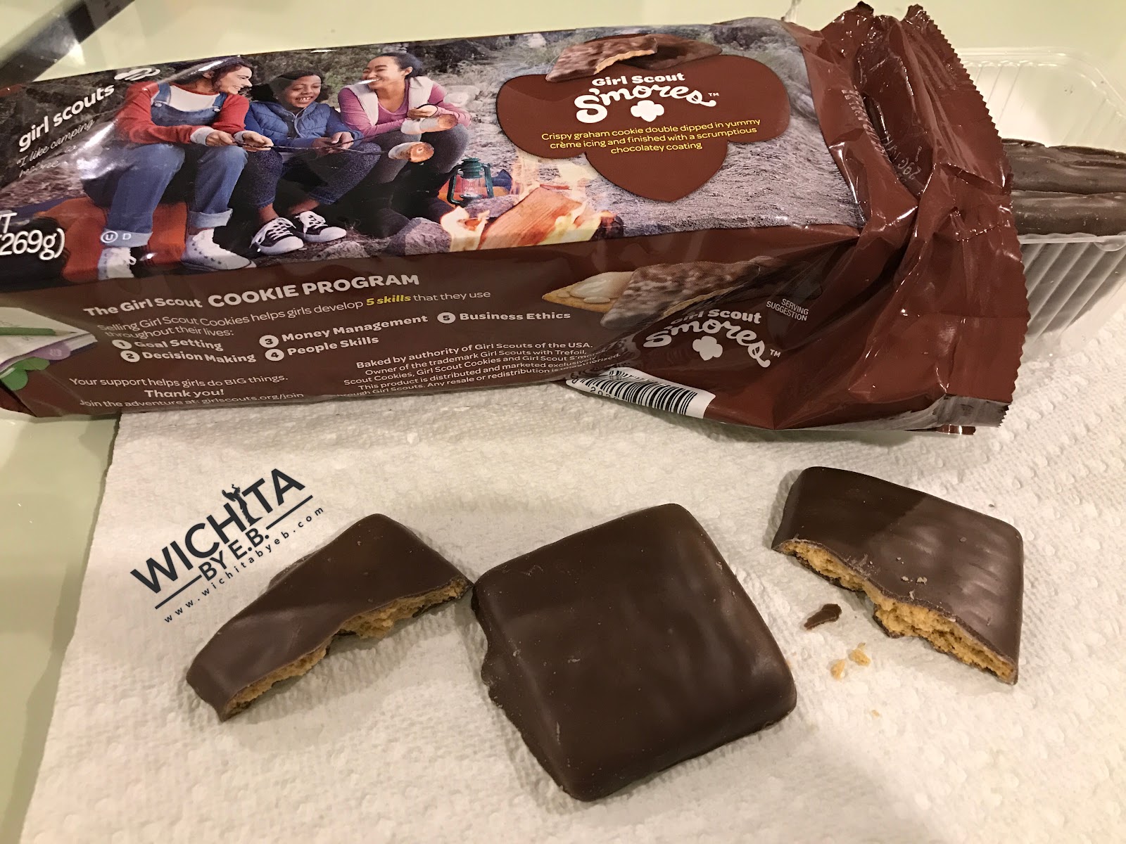 Trying out the new Girl Scout S'mores Cookies! Available Feb. 11