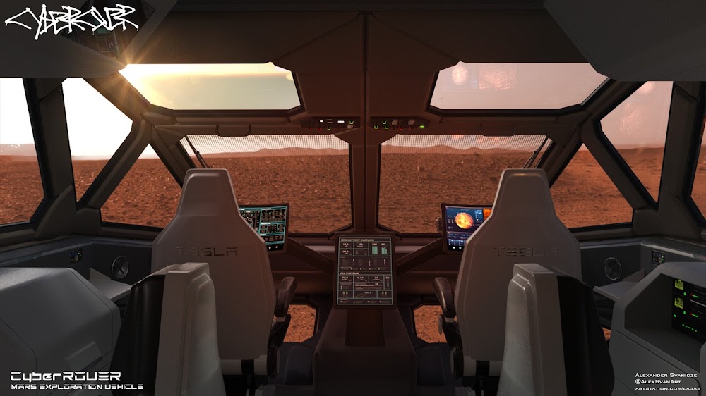 SpaceX Mars exploration rover by Alexander Svanidze - cockpit