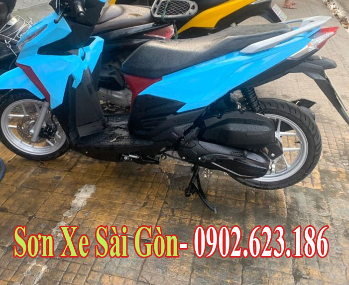 Mẫu sơn xe Honda vario màu xanh dương candy cực đẹp - Sơn Xe Sài Gòn