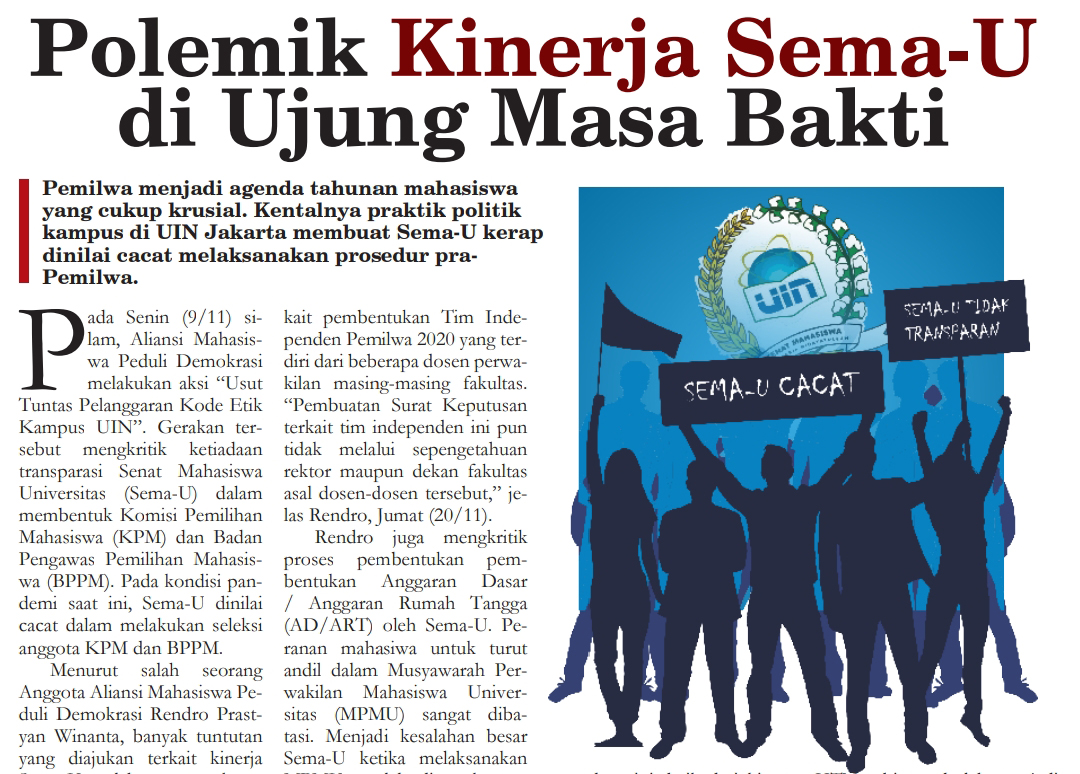 Polemik Kinerja Sema-U di Ujung Masa Bakti