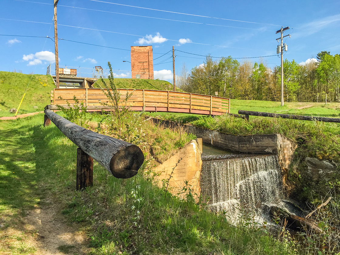 Overflow return at Grandfather Dam on the IAT