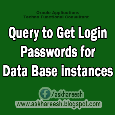 Get Login Passwords for Data Base instances, AskHareesh.blogspot.com