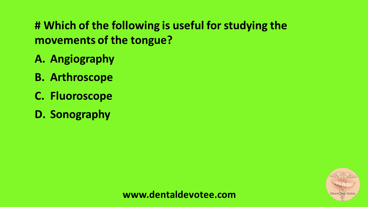 Dentosphere World of Dentistry Studying the movements of the tongue