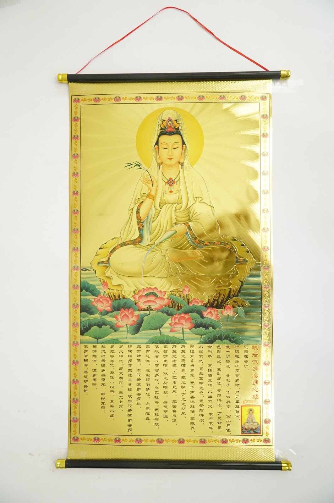 Tranh Phật Bà Quan Âm Bồ Tát 3D mạ vàng