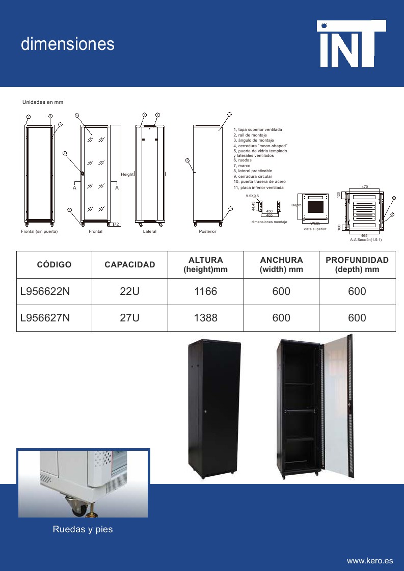 KERO innovación al servicio del usuario: ARMARIO RACK 19" (SUELO) ,2