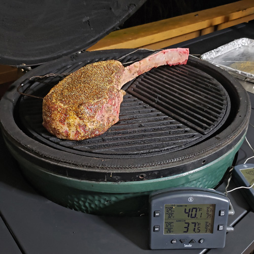 Rib Eye Big Green Egg Porterhouse Cooking Steak On Big Green Egg