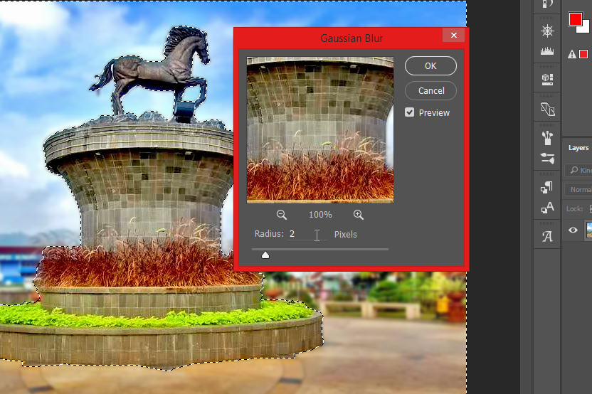 Cara Memberi Efek Gaussian Blur Pada Latar Di RAErlangga28