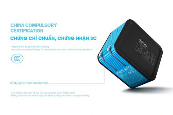 Củ sạc 2 cổng USB Remax RP-U24 Củ sạc 2 cổng USB Remax RP-U24