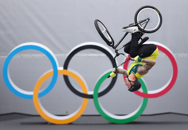 Austin Logan durante prova do BMX Freestyle em Tóquio 2020 / Foto: Australian Olympics