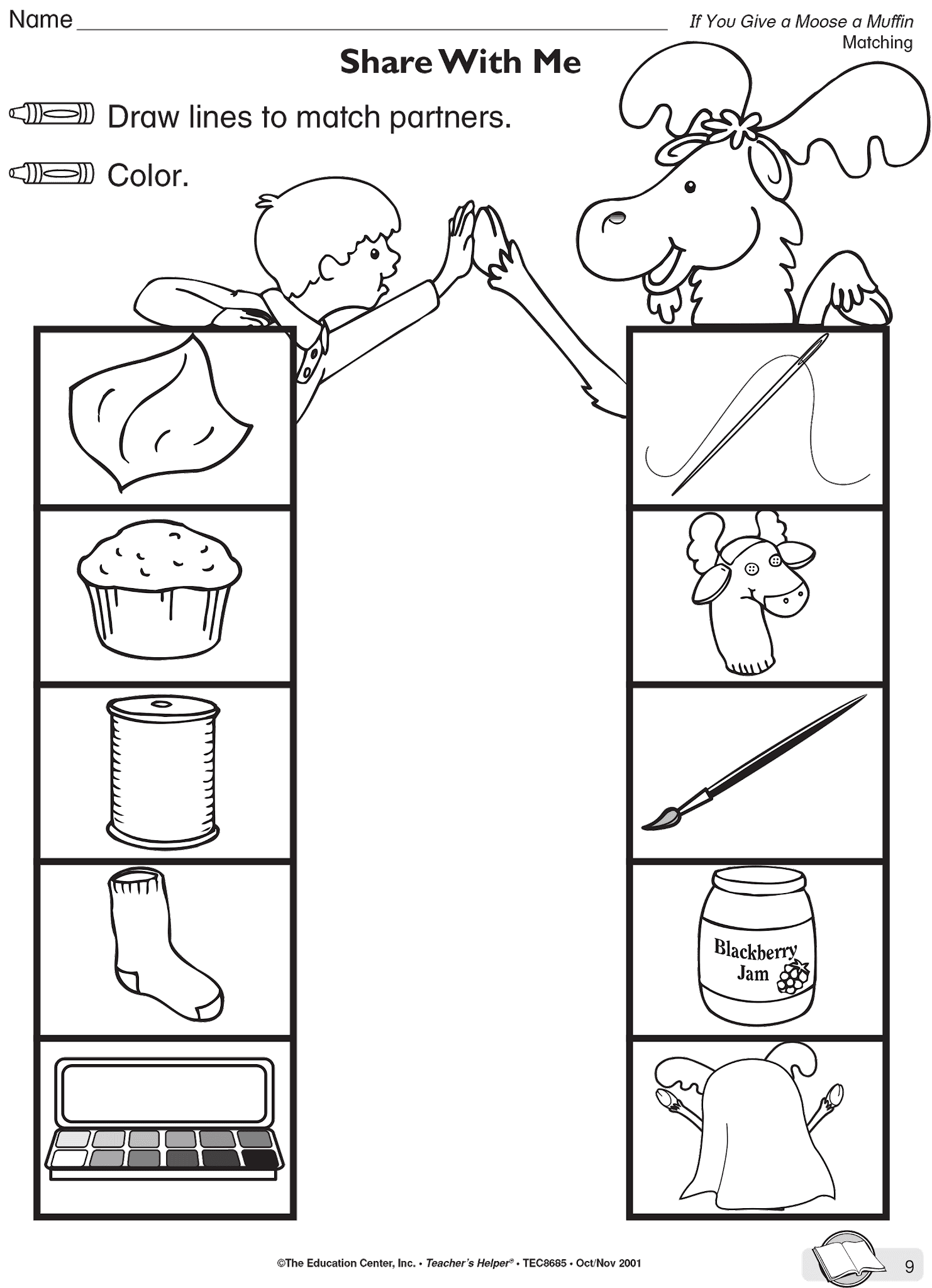 If You Give A Moose A Muffin Coloring Pages - Coloring Pages