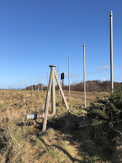 Poles and pipe at side of the Ash Lagoon, Musselburgh.  Photo by Kevin Nosferatu for the Skulferatu Project