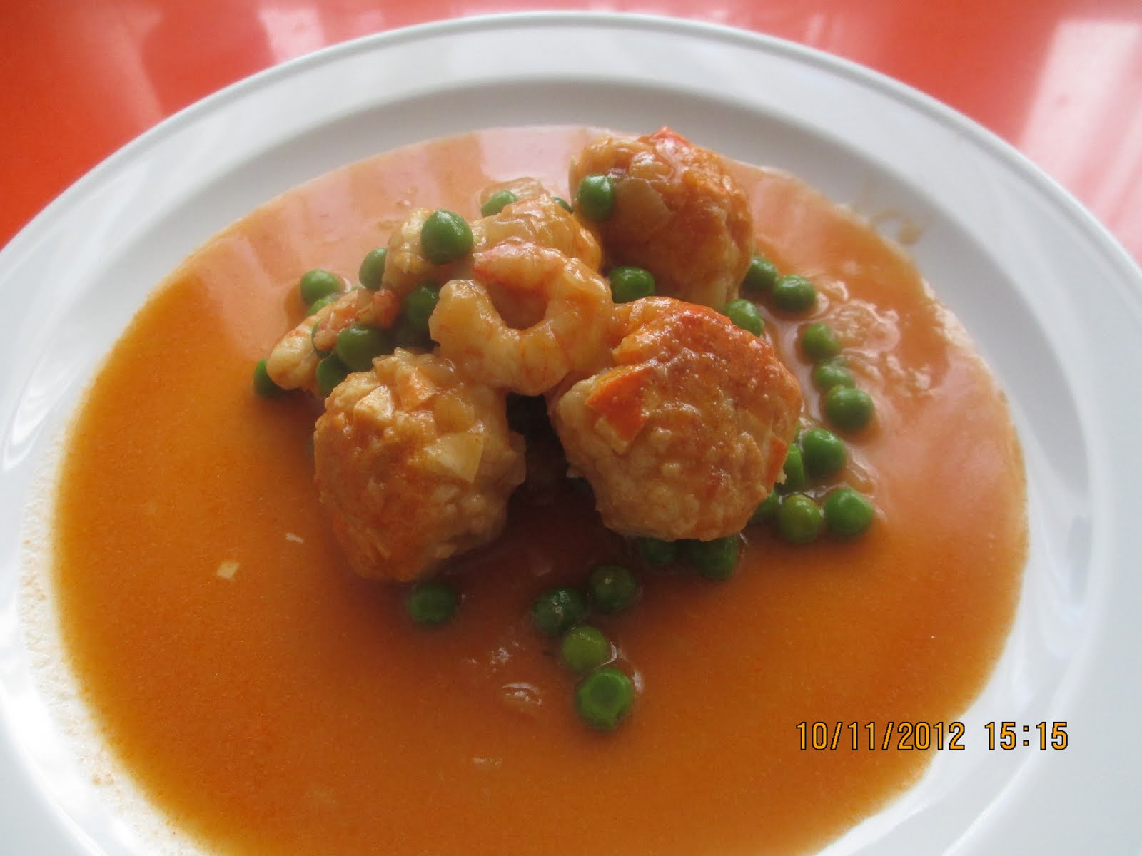 Archivando Recetas: Albóndigas de pescado en salsa de gambas