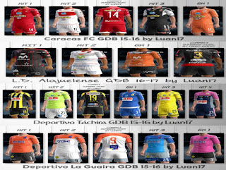 Kits: Caracas, Deportivo La Guaira, Deportivo Tachira, LD Alajuelense, Pes 2013