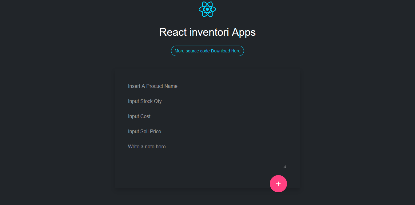 free download source code react apps inventori stock management aplikasi toko gudang