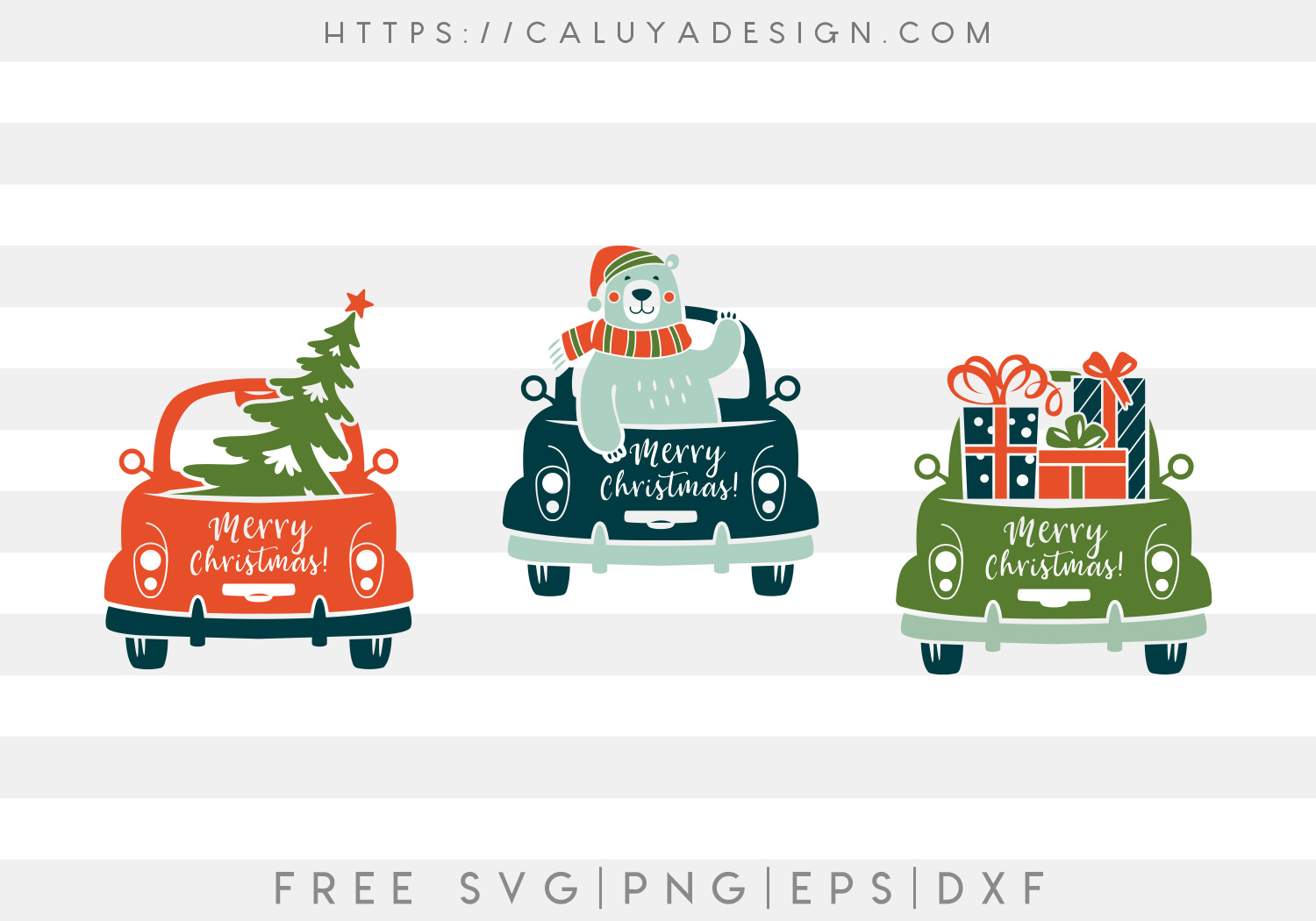 Where To Find Free Christmas Themed Little Red Truck Svgs