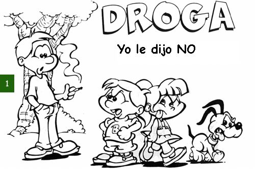 Kids Zone: Prevención sobre las Drogas (Imágenes para colorear)